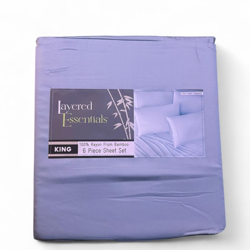 King 6-Piece Sheet Set - Light Blue